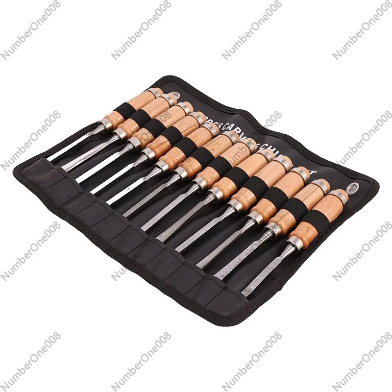 Chisel Set Wood - Ensemble de 12 outils de sculpture