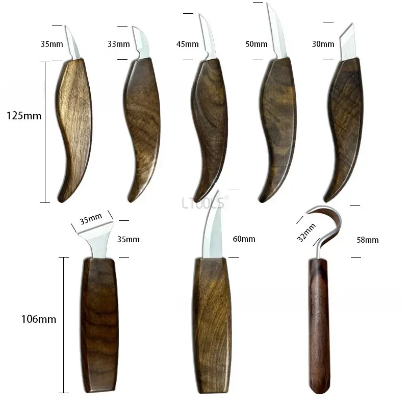Chisel Set Wood - Nouveau Mini ensemble de couteaux à
