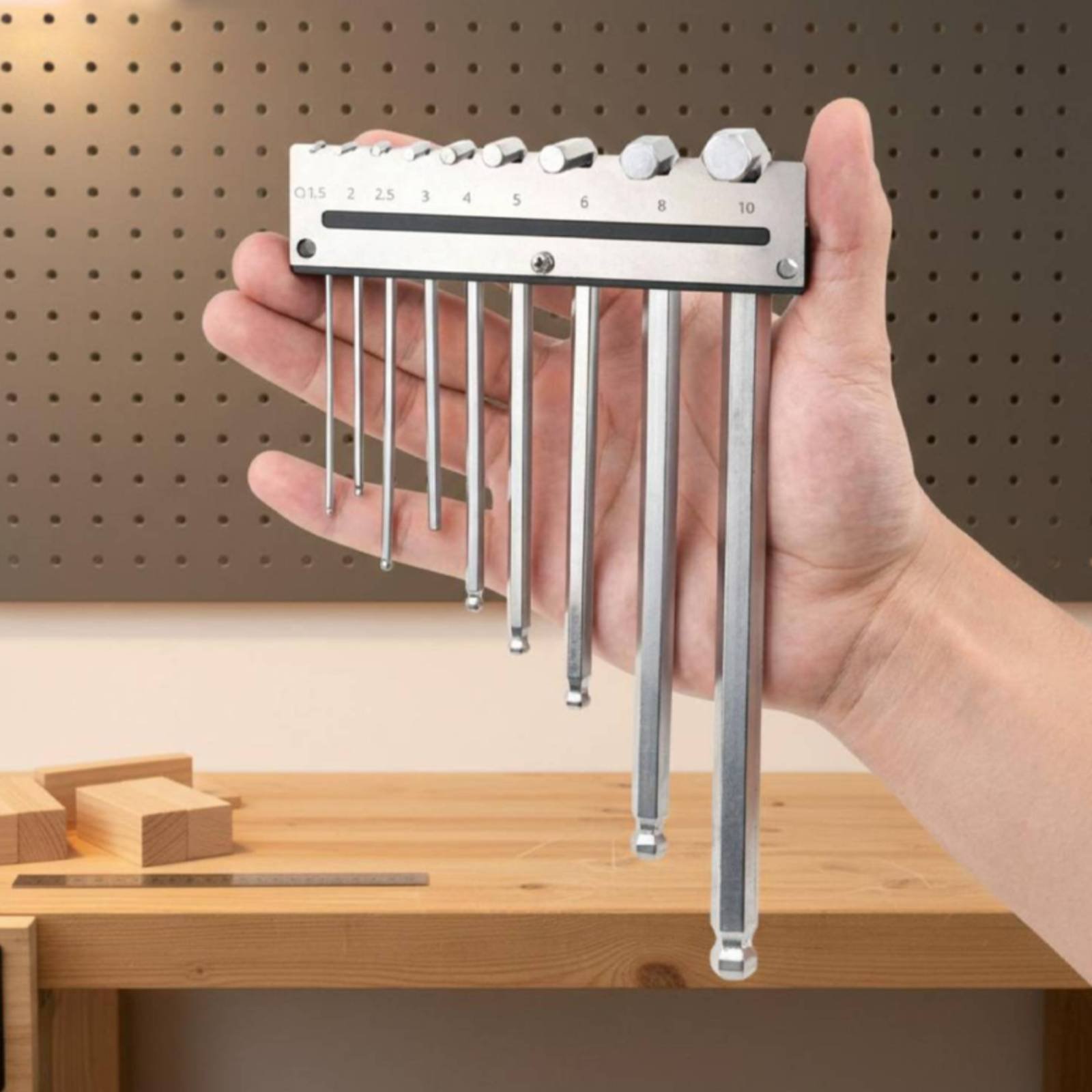 Workshop Tools Storage - Support mural pour clés hexagonales, support