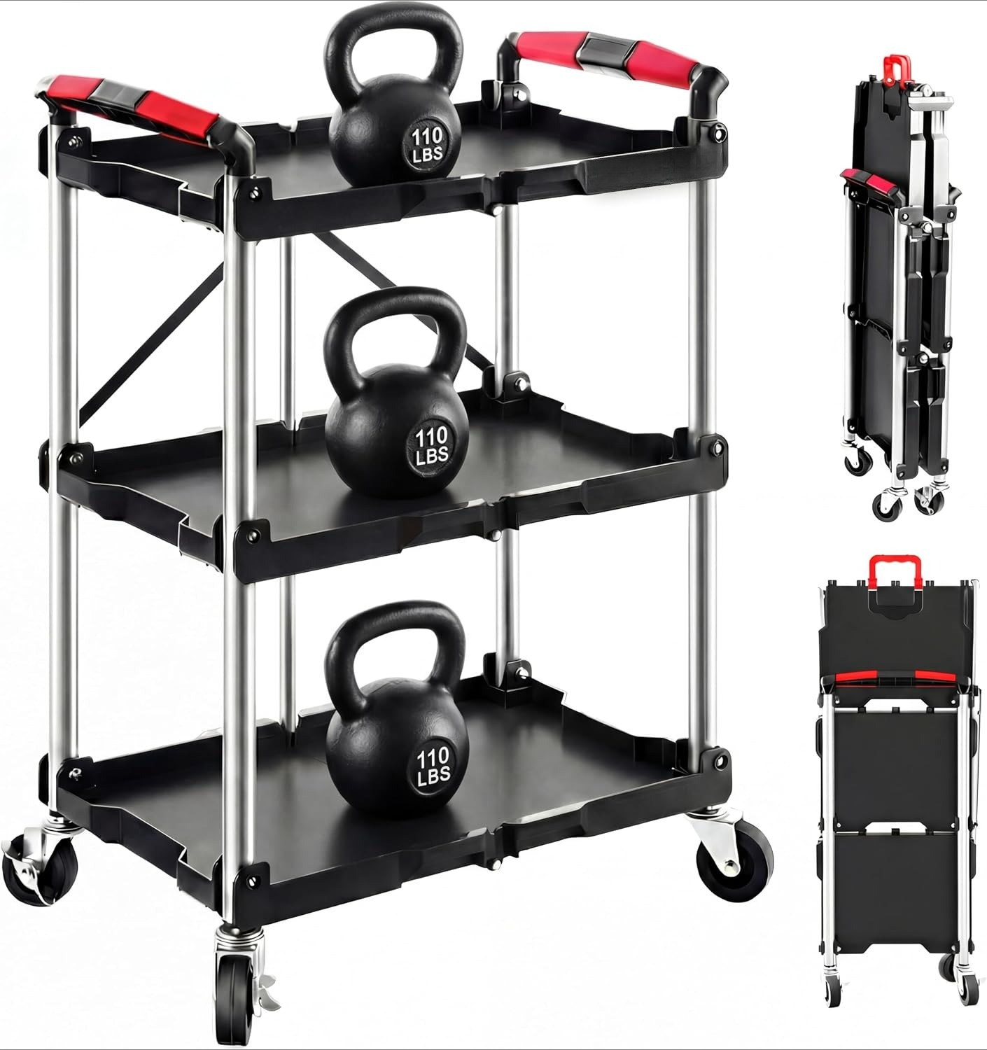 Workshop Tools Storage - Chariot de service pliable à 3