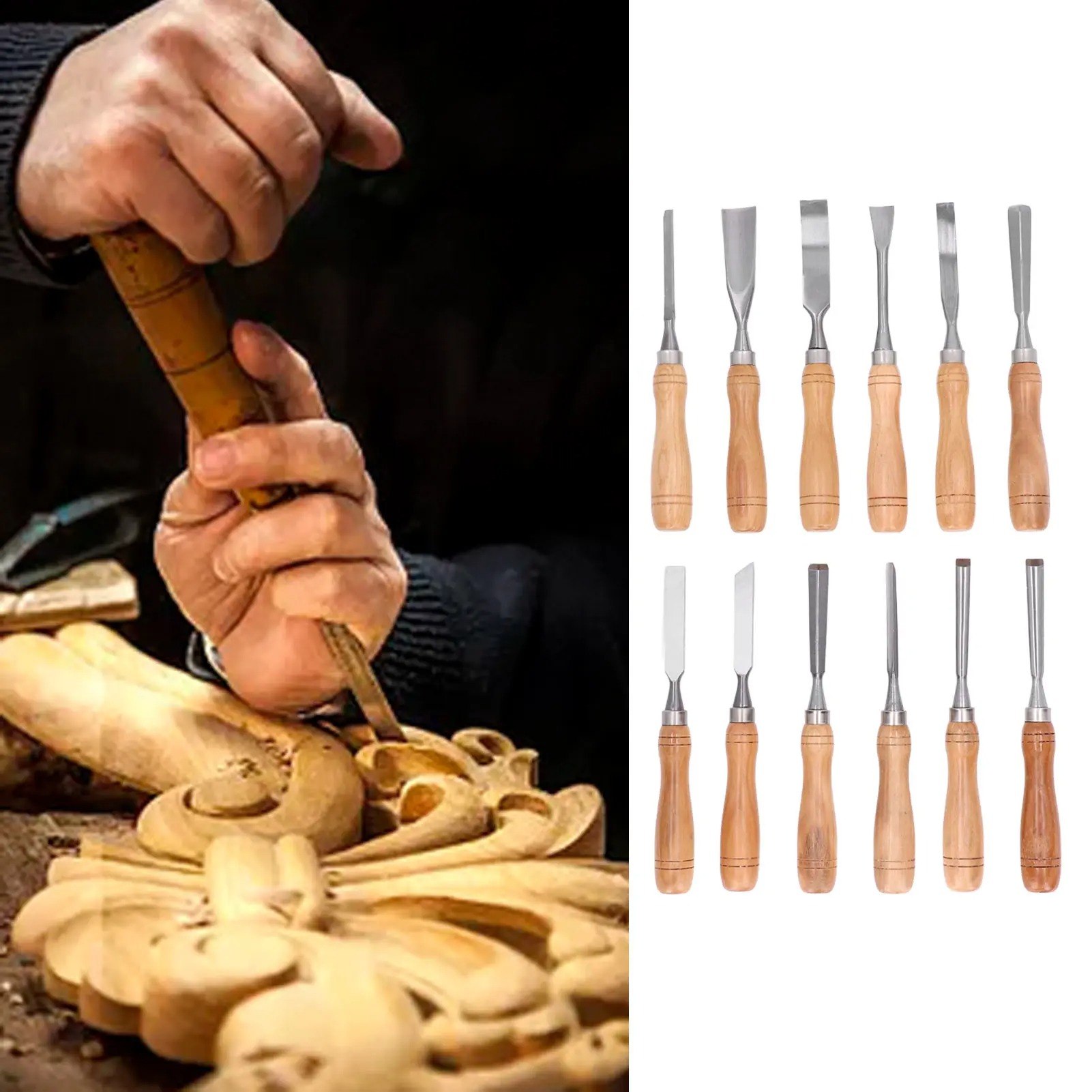 Ensemble de 12 outils de sculp - Chisel Set Wood avis et prix