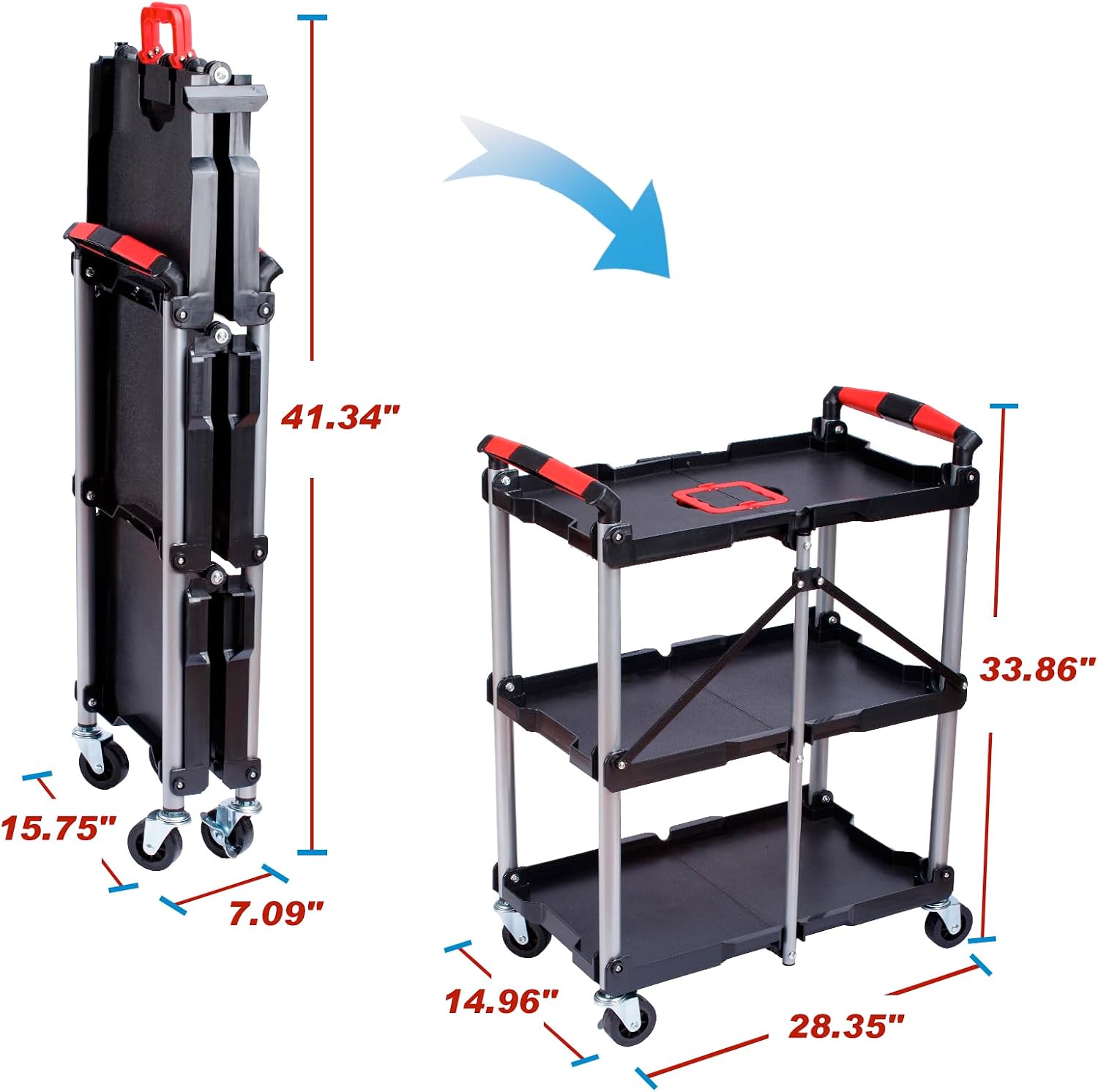 Chariot de service pliable à 3 - Workshop Tools Storage avis et prix